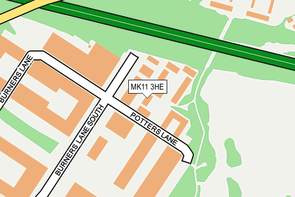 MK11 3HE map - OS OpenMap – Local (Ordnance Survey) MK11 3HE map - OS OpenMap – Local (Ordnance Survey)