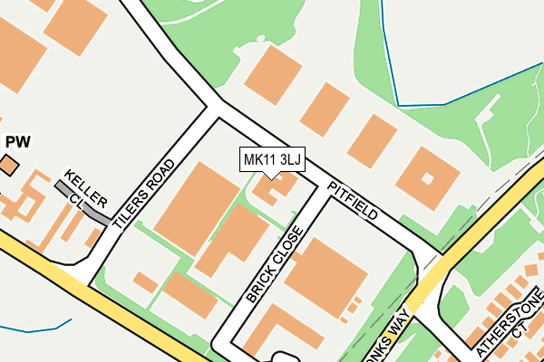 MK11 3LJ map - OS OpenMap – Local (Ordnance Survey) MK11 3LJ map - OS OpenMap – Local (Ordnance Survey)
