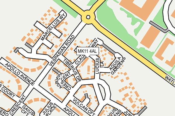 MK11 4AL map - OS OpenMap – Local (Ordnance Survey) MK11 4AL map - OS OpenMap – Local (Ordnance Survey)
