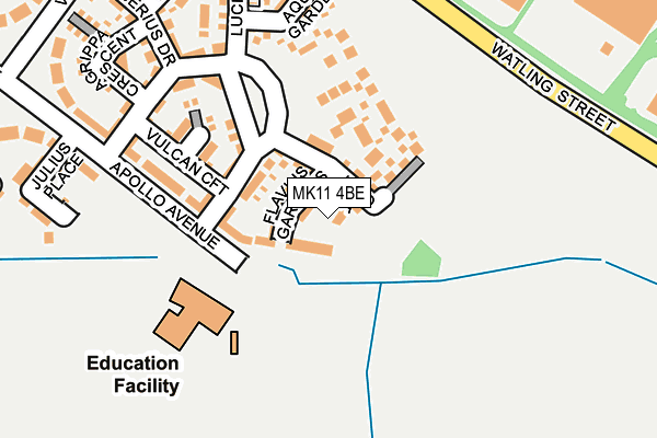 MK11 4BE map - OS OpenMap – Local (Ordnance Survey) MK11 4BE map - OS OpenMap – Local (Ordnance Survey)