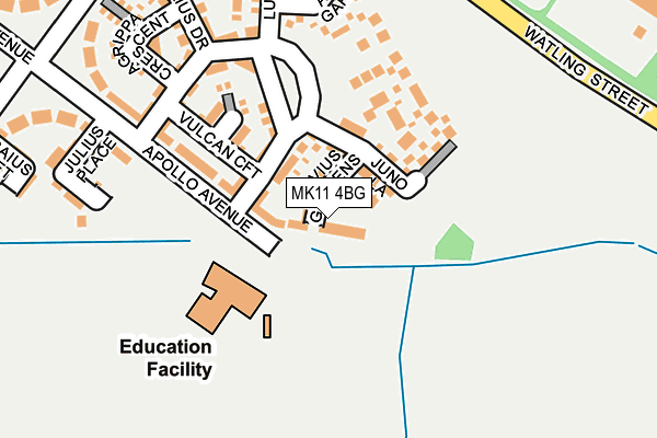 MK11 4BG map - OS OpenMap – Local (Ordnance Survey) MK11 4BG map - OS OpenMap – Local (Ordnance Survey)