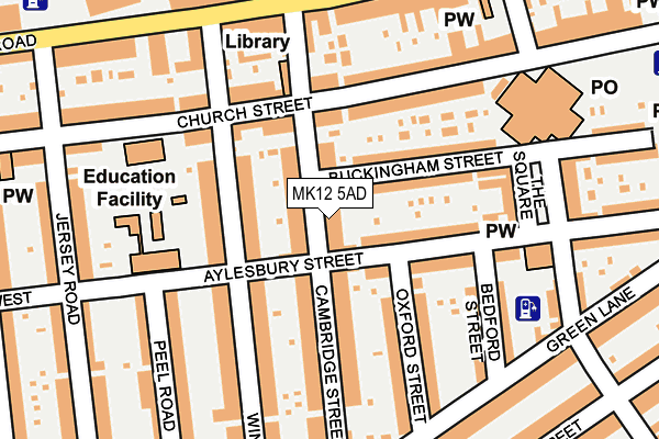 MK12 5AD map - OS OpenMap – Local (Ordnance Survey) MK12 5AD map - OS OpenMap – Local (Ordnance Survey)