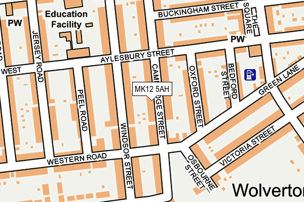 MK12 5AH map - OS OpenMap – Local (Ordnance Survey) MK12 5AH map - OS OpenMap – Local (Ordnance Survey)