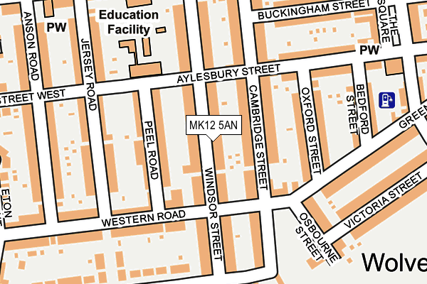 MK12 5AN map - OS OpenMap – Local (Ordnance Survey) MK12 5AN map - OS OpenMap – Local (Ordnance Survey)