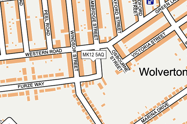 MK12 5AQ map - OS OpenMap – Local (Ordnance Survey) MK12 5AQ map - OS OpenMap – Local (Ordnance Survey)