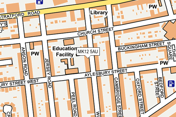 MK12 5AU map - OS OpenMap – Local (Ordnance Survey) MK12 5AU map - OS OpenMap – Local (Ordnance Survey)