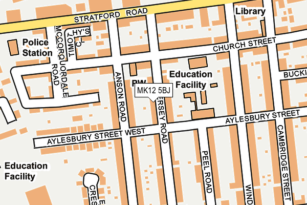 MK12 5BJ map - OS OpenMap – Local (Ordnance Survey) MK12 5BJ map - OS OpenMap – Local (Ordnance Survey)