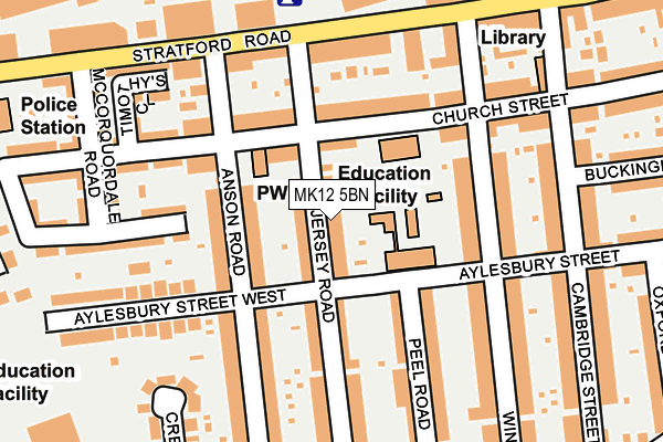 MK12 5BN map - OS OpenMap – Local (Ordnance Survey) MK12 5BN map - OS OpenMap – Local (Ordnance Survey)