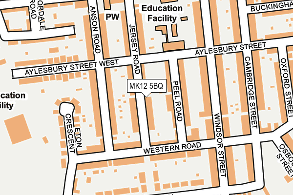 MK12 5BQ map - OS OpenMap – Local (Ordnance Survey) MK12 5BQ map - OS OpenMap – Local (Ordnance Survey)