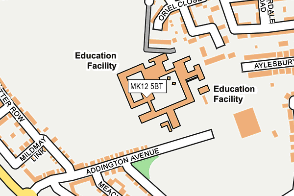 MK12 5BT map - OS OpenMap – Local (Ordnance Survey) MK12 5BT map - OS OpenMap – Local (Ordnance Survey)