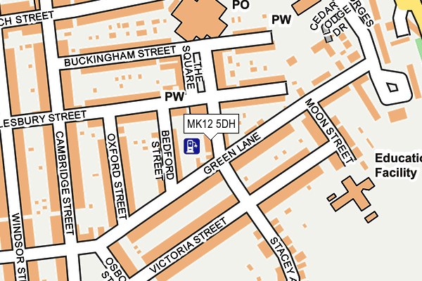 MK12 5DH map - OS OpenMap – Local (Ordnance Survey)
