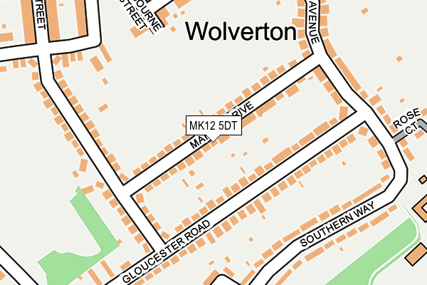 MK12 5DT map - OS OpenMap – Local (Ordnance Survey) MK12 5DT map - OS OpenMap – Local (Ordnance Survey)