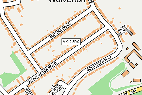 MK12 5DX map - OS OpenMap – Local (Ordnance Survey) MK12 5DX map - OS OpenMap – Local (Ordnance Survey)