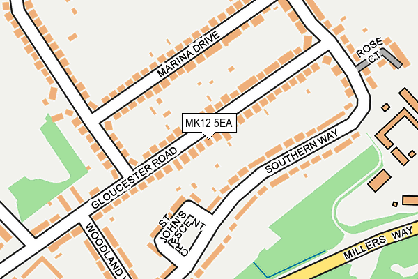 MK12 5EA map - OS OpenMap – Local (Ordnance Survey) MK12 5EA map - OS OpenMap – Local (Ordnance Survey)