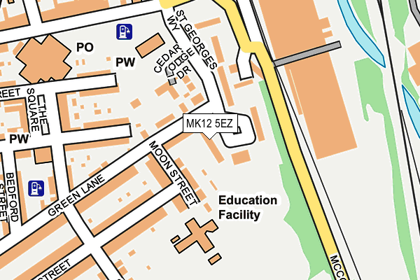 MK12 5EZ map - OS OpenMap – Local (Ordnance Survey) MK12 5EZ map - OS OpenMap – Local (Ordnance Survey)