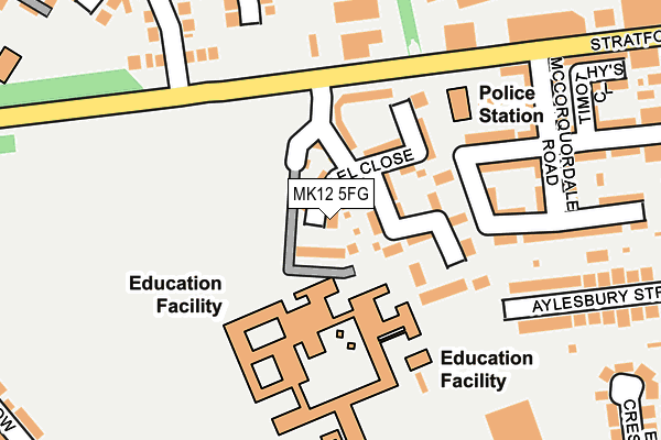 MK12 5FG map - OS OpenMap – Local (Ordnance Survey) MK12 5FG map - OS OpenMap – Local (Ordnance Survey)