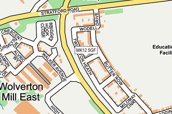 MK12 5GF map - OS OpenMap – Local (Ordnance Survey) MK12 5GF map - OS OpenMap – Local (Ordnance Survey)