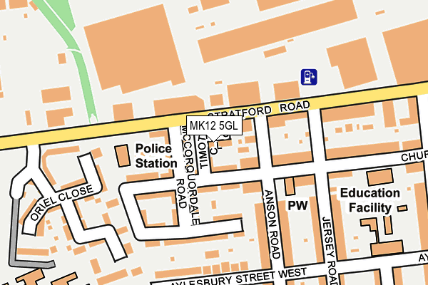 MK12 5GL map - OS OpenMap – Local (Ordnance Survey)