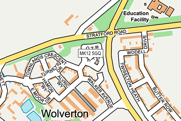 MK12 5GQ map - OS OpenMap – Local (Ordnance Survey) MK12 5GQ map - OS OpenMap – Local (Ordnance Survey)