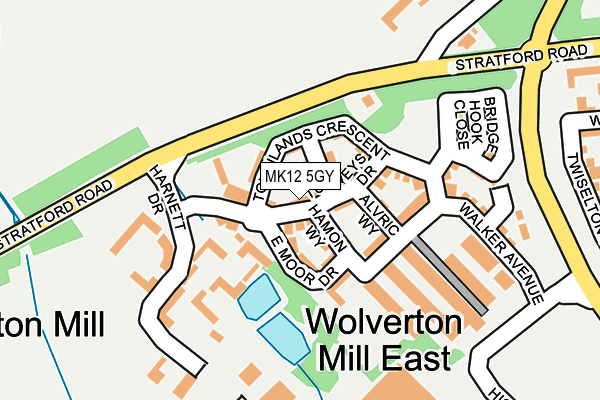 MK12 5GY map - OS OpenMap – Local (Ordnance Survey) MK12 5GY map - OS OpenMap – Local (Ordnance Survey)