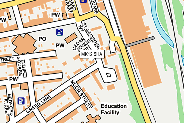MK12 5HA map - OS OpenMap – Local (Ordnance Survey)