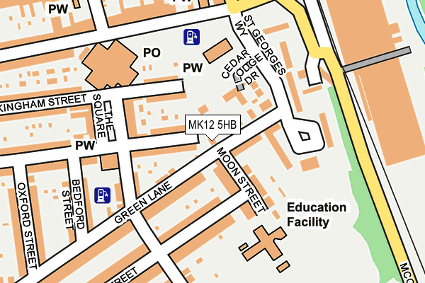 MK12 5HB map - OS OpenMap – Local (Ordnance Survey) MK12 5HB map - OS OpenMap – Local (Ordnance Survey)