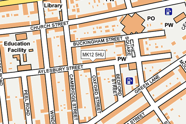 MK12 5HU map - OS OpenMap – Local (Ordnance Survey)