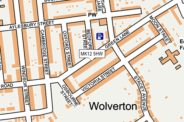 MK12 5HW map - OS OpenMap – Local (Ordnance Survey) MK12 5HW map - OS OpenMap – Local (Ordnance Survey)