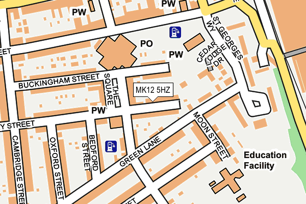 MK12 5HZ map - OS OpenMap – Local (Ordnance Survey) MK12 5HZ map - OS OpenMap – Local (Ordnance Survey)