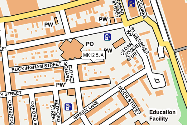 MK12 5JA map - OS OpenMap – Local (Ordnance Survey) MK12 5JA map - OS OpenMap – Local (Ordnance Survey)