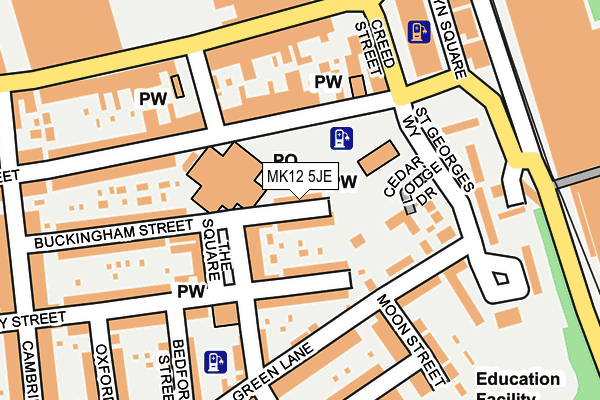 MK12 5JE map - OS OpenMap – Local (Ordnance Survey) MK12 5JE map - OS OpenMap – Local (Ordnance Survey)