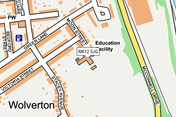 MK12 5JG map - OS OpenMap – Local (Ordnance Survey) MK12 5JG map - OS OpenMap – Local (Ordnance Survey)