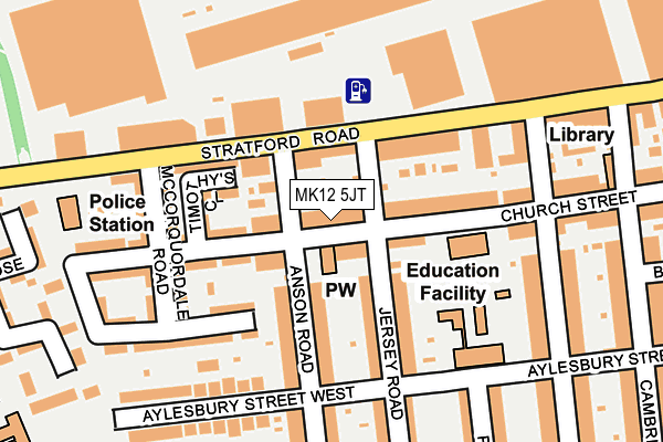 MK12 5JT map - OS OpenMap – Local (Ordnance Survey) MK12 5JT map - OS OpenMap – Local (Ordnance Survey)