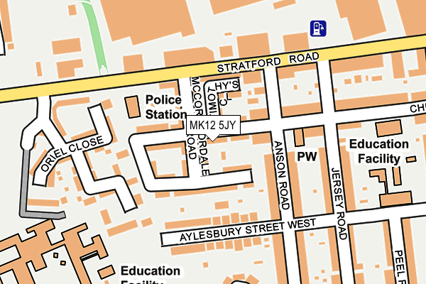MK12 5JY map - OS OpenMap – Local (Ordnance Survey) MK12 5JY map - OS OpenMap – Local (Ordnance Survey)