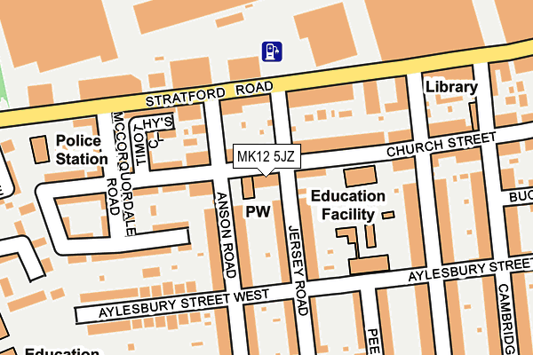 MK12 5JZ map - OS OpenMap – Local (Ordnance Survey) MK12 5JZ map - OS OpenMap – Local (Ordnance Survey)