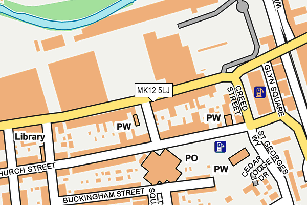 MK12 5LJ map - OS OpenMap – Local (Ordnance Survey) MK12 5LJ map - OS OpenMap – Local (Ordnance Survey)