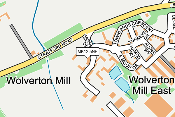 MK12 5NF map - OS OpenMap – Local (Ordnance Survey) MK12 5NF map - OS OpenMap – Local (Ordnance Survey)