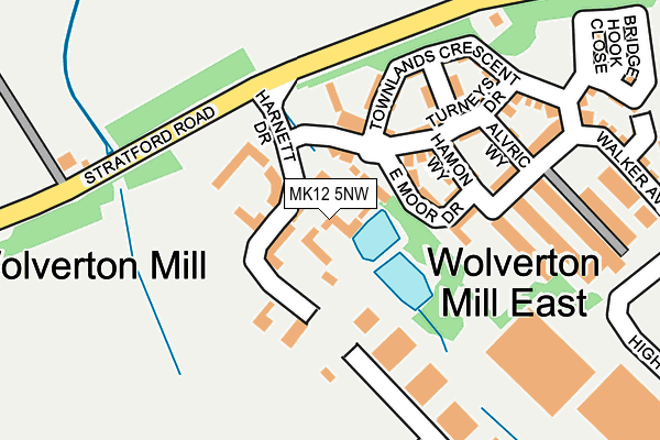 MK12 5NW map - OS OpenMap – Local (Ordnance Survey)
