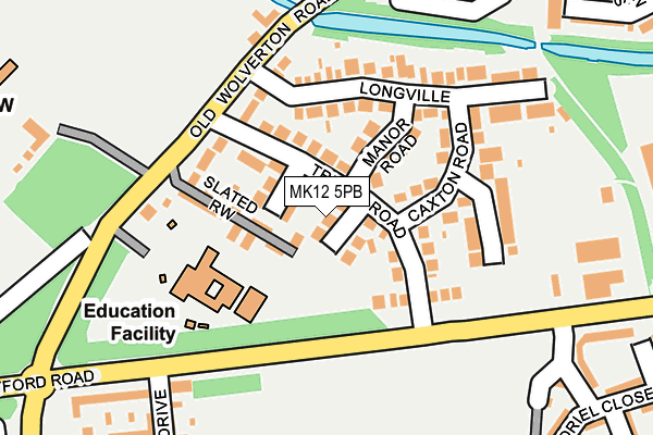 MK12 5PB map - OS OpenMap – Local (Ordnance Survey)