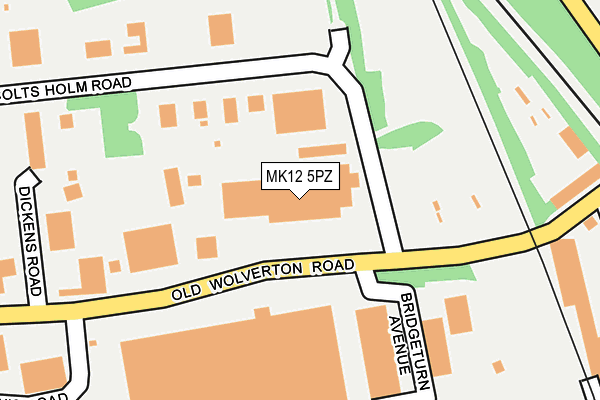 MK12 5PZ map - OS OpenMap – Local (Ordnance Survey) MK12 5PZ map - OS OpenMap – Local (Ordnance Survey)