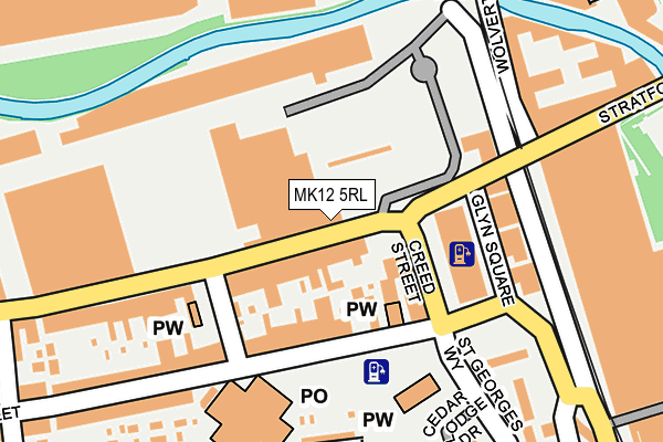 MK12 5RL map - OS OpenMap – Local (Ordnance Survey) MK12 5RL map - OS OpenMap – Local (Ordnance Survey)