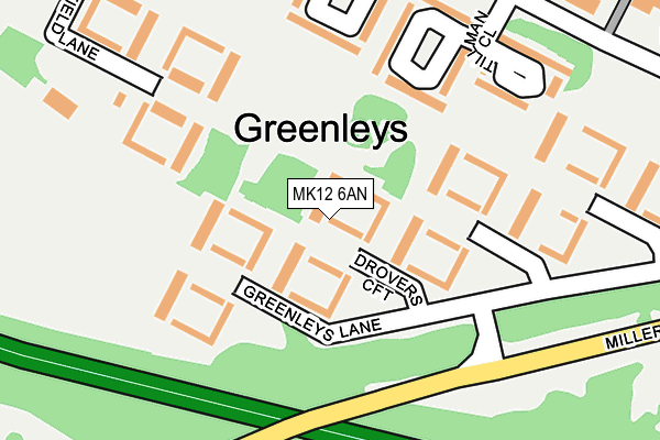 MK12 6AN map - OS OpenMap – Local (Ordnance Survey) MK12 6AN map - OS OpenMap – Local (Ordnance Survey)