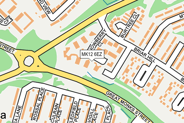 MK12 6EZ map - OS OpenMap – Local (Ordnance Survey) MK12 6EZ map - OS OpenMap – Local (Ordnance Survey)