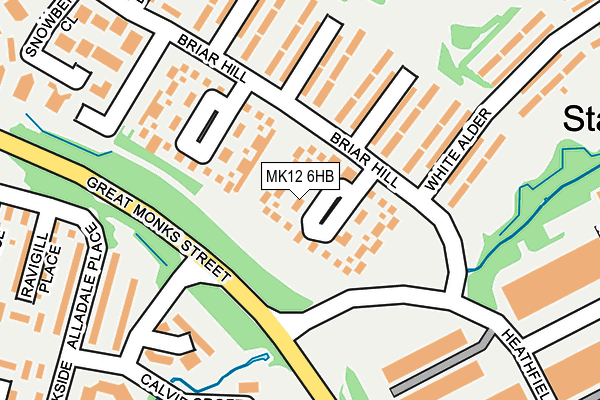 MK12 6HB map - OS OpenMap – Local (Ordnance Survey) MK12 6HB map - OS OpenMap – Local (Ordnance Survey)