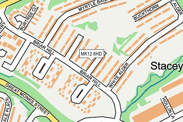 MK12 6HD map - OS OpenMap – Local (Ordnance Survey) MK12 6HD map - OS OpenMap – Local (Ordnance Survey)