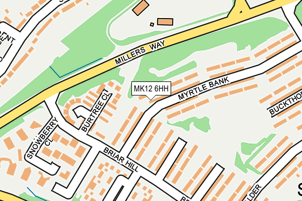 MK12 6HH map - OS OpenMap – Local (Ordnance Survey) MK12 6HH map - OS OpenMap – Local (Ordnance Survey)