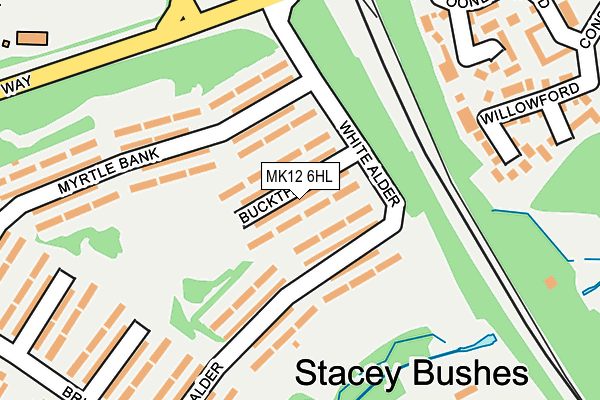 MK12 6HL map - OS OpenMap – Local (Ordnance Survey) MK12 6HL map - OS OpenMap – Local (Ordnance Survey)