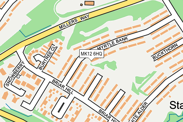 MK12 6HQ map - OS OpenMap – Local (Ordnance Survey) MK12 6HQ map - OS OpenMap – Local (Ordnance Survey)