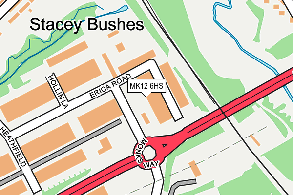 MK12 6HS map - OS OpenMap – Local (Ordnance Survey) MK12 6HS map - OS OpenMap – Local (Ordnance Survey)