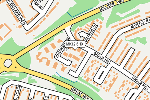 MK12 6HX map - OS OpenMap – Local (Ordnance Survey) MK12 6HX map - OS OpenMap – Local (Ordnance Survey)